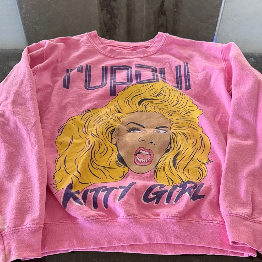 Rupaul kitty girl pink sweatshirt